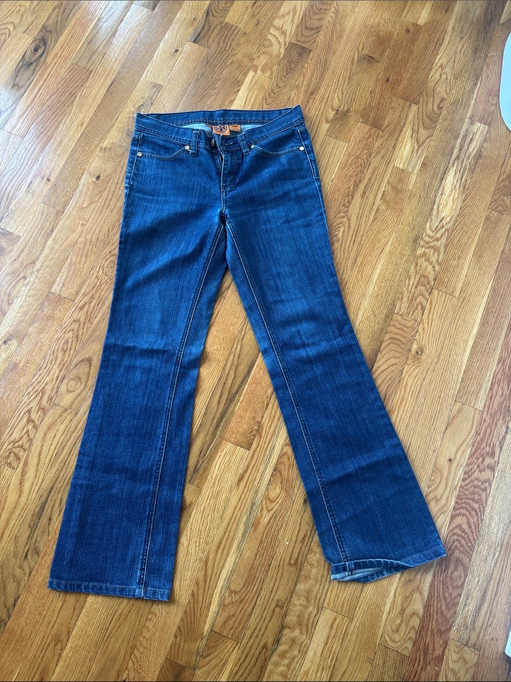 Tory Burch Deep Blue Flare Jeans